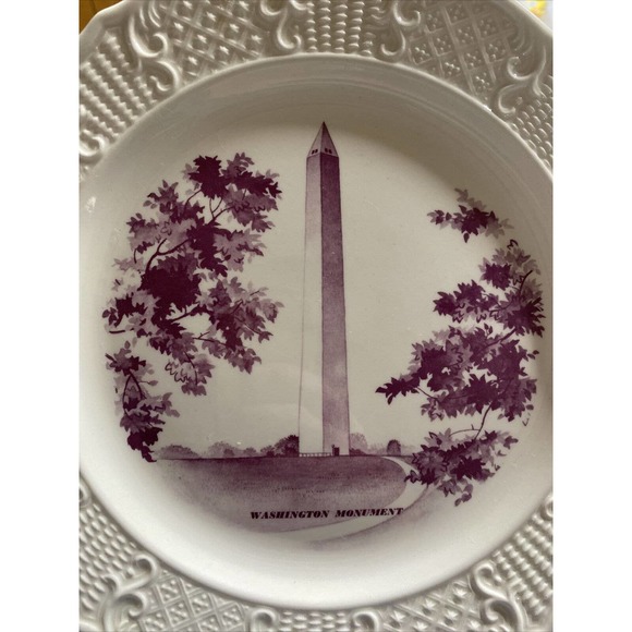 Washington Monument Collectable Plate by Delano Studios New York Beautiful - Picture 2 of 12